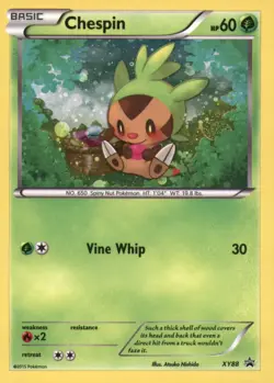 CHESPIN (COLLECTOR CHEST) XY88 HOLO PROMO XY PROMO POKEMON HOLO LIGHTLY PLAYED - Image 1
