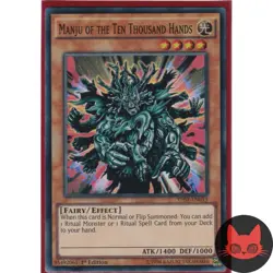 Yugioh Manju of the Ten Thousand Hands THSF-EN033 Super Rare 1st Edition NM - Image 1