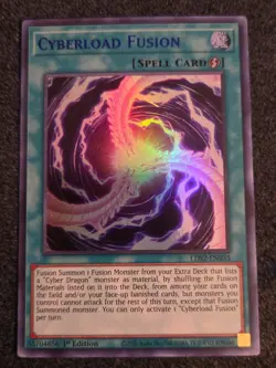 Yugioh Cyberload Fusion LDS2-EN035 Ultra Rare 1st Ed BLUE NM - Image 1