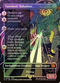 Summon: Bahamut Foil Borderless Final Fantasy MTG NM - Image 1
