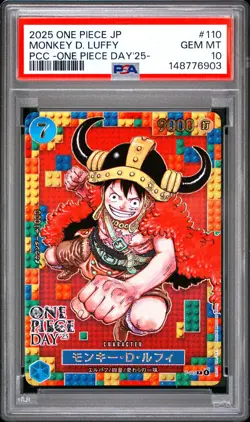 Monkey D. Luffy PSA10 2025 One Piece Japanese One Piece Day'25- #110 - Image 1
