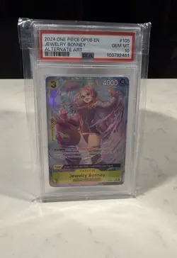 2024 One Piece CCG Jewelry Bonney Two Legends OP08-105 Alt Art PSA 10 - Image 1