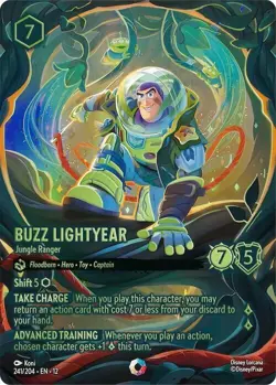 Lorcana - [12 - 241/204] Buzz Lightyear - Jungle Ranger (Iconic) Wilds Unknown - Image 4