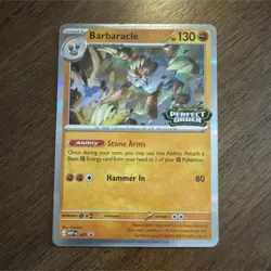 Pokemon Barbaracle 065/MEP Perfect Order Holo Rock Type 130 HP Stage 1 2026 Card - Image 1