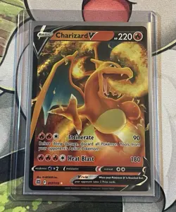 Charizard V 017/172 Brilliant Stars NM Ultra Rare Pokemon Card NM/LP - Image 1