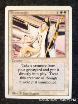 RESURRECTION - Magic The Gathering MTG Card NEVER PLAYED (DS3D1D4) - Image 1