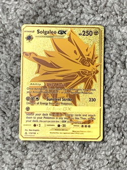Solgaleo GX HP250 Ultra Road Gold Foil Fan Art Card NM!!! - Image 1