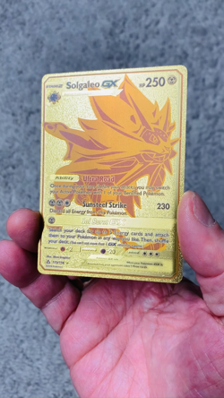 Solgaleo GX HP250 Ultra Road Gold Foil Fan Art Card NM!!! - Image 2