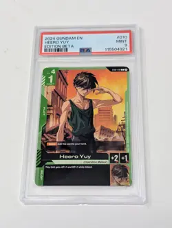 English Gundam Card Game Beta - Heero Yuy ST02-010 - PSA 9 - Image 1