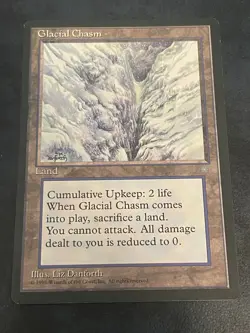 Glacial Chasm Ice Age Mtg Magic The Gathering Card LP - Image 1
