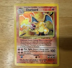 Pokemon TCG Charizard Base Set Holo Rare Card 4/102 Unlimited Edition - Image 1