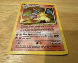 Pokemon TCG Charizard Base Set Holo Rare Card 4/102 Unlimited Edition - Image 3