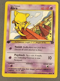 NM - Abra - 49/82 - 1st Edition - Team Rocket - Pokemon Card - Image 1