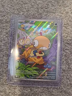 Pokemon TCG Scraggy 138/086 Sv: White Flare Illustration Rare Holo Card NM - Image 1