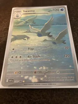 Swanna White Flare Illustration Rare Pokemon TCG Card 110/086 - Image 1