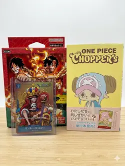 One Piece Card ST-30 Luffy Gold Parallel Foil P-043 with Starter Deck! - Image 1