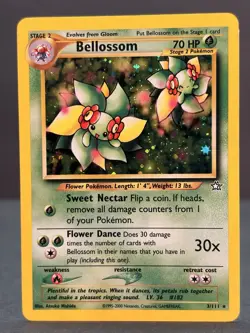 Bellossom 3/111 Holo Rare Neo Genesis Pokemon Card Unlimited LP - Image 1