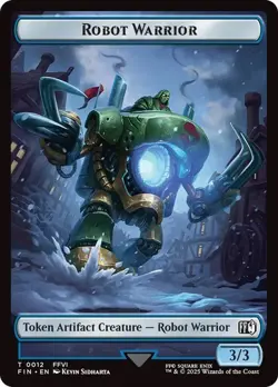 Robot Warrior | Copy Double Sided Token [FINAL FANTASY] MTG - Image 1