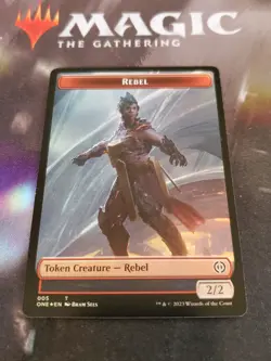 Mtg. Rebel / Phyrexian Germ Double-Sided Tokens. Foil. Phyrexia. Nm - Image 1