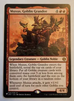 Muxus, Goblin Grandee Jumpstart Regular Rare NM+ The List Reprints - Image 1