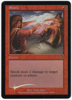 Shock 2001 MTG Core Set 7th Edition FOIL Red Common Instant NM AZ1 - Image 1
