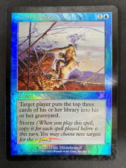 MTG Brain Freeze 29/143 Scourge Lightly Played Holo Foil Magic the Gathering - Image 1