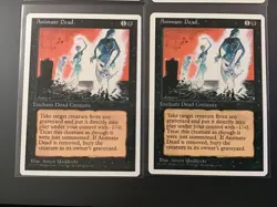 MTG Animate Dead playset (x4) 2 Revised (3rd edition) and 2 4th edition - Image 3
