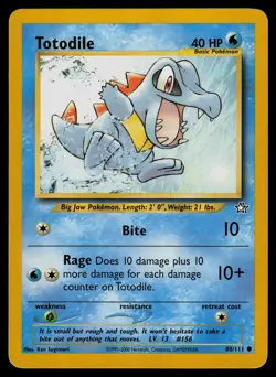 Totodile 80/111 Neo Genesis Common Pokemon - Image 1