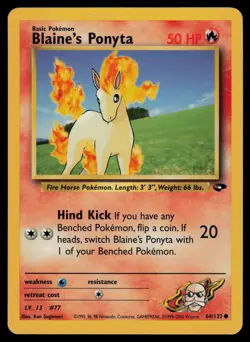 Blaine's Ponyta 64/132 Gym Challenge Common Pokemon - Image 1