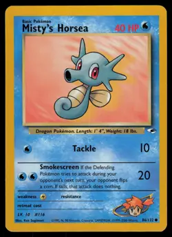 Misty's Horsea 86/132 Gym Heroes Common Pokemon - Image 1