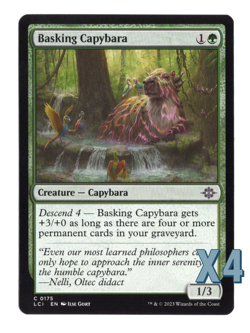 MTG-NM Playset(X4)-Basking Capybara-175-The Lost Caverns of Ixalan - Image 1