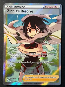 Zinnia's Resolve 203/203 Evolving Skies Pokemon Card Tcg Full Art Near Mint - - Image 1
