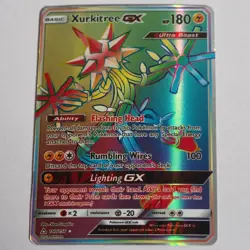 Pokemon Xurkitree GX 160/156 Rainbow Rare Ultra Prism Englisch Sehr Gut NM-EX - Image 1