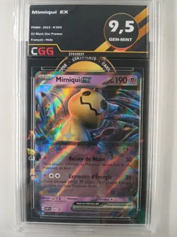 Carte Pokemon FR Mimiqui ex (SVP 004) SV Black Star Promos CGG 9,5 27410037 - Image 1