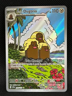 NM Alolan Dugtrio 208/191 Surging Sparks Illustration Rare POKEMON 2024 - Image 1