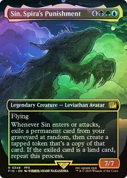 Sin, Spira's Punishment Foil Borderless Final Fantasy MTG NM - Image 1