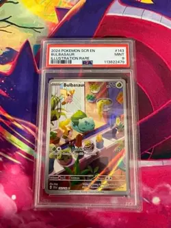 Bulbasaur 143/142 Stellar Crown English PSA Graded 9 Pokemon TCG - Image 1