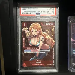 PSA 10 Nami (Tournament Pack Vol. 3) Winner ST01-007 One Piece TCG PromoCards - Image 1