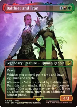 Balthier and Fran Foil Borderless Final Fantasy MTG NM - Image 1