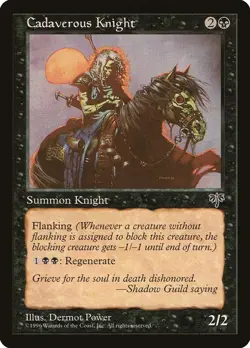 Cadaverous Knight 110 MIR Power MTG Flanking Black Summon Creature Regenerate EN - Image 1
