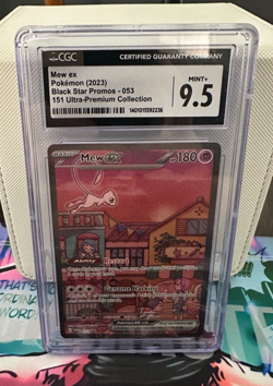 Mew ex Pokemon 2023 Black Star Promo 053 151 Ultra Premium Collection CGC 9.5 - Image 1