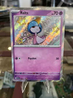 Ralts #153 Baby Shiny Holo Card Paldean Fates Pokemon TCG NM - Image 1