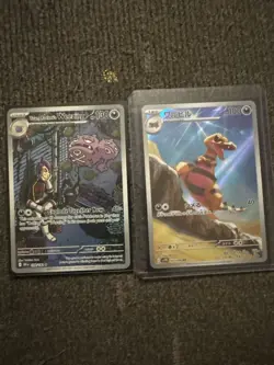 Illustration Rare Pokemon cards Team Rockets Weezing and Japeneses Krokorak - Image 1