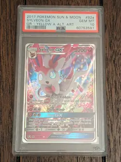 2017 Pokemon Sun & Moon Sylveon GX 92a/145 Alternate Art Promo PSA 10 GEM MINT - Image 1