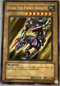 Yu-Gi-Oh! Konami Gaia The Fierce Knight LOB-006 Normal ATK 2300 DEF 2100 English - Image 1