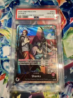 2024 One Piece Emperors in the New World Leader #OP09-001 Shanks PSA 10 - Image 1