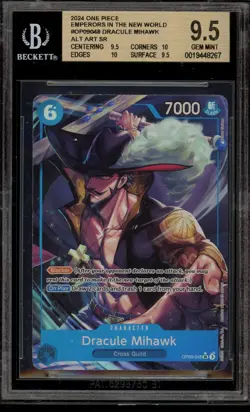 One Piece CCG Dracule Mihawk Emperors In the New World Alt Art OP09-048 BGS 9.5 - Image 1