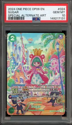One Piece CCG Sugar Special Alternate Art OP04-024 PSA 10 Gem Mint - Image 1
