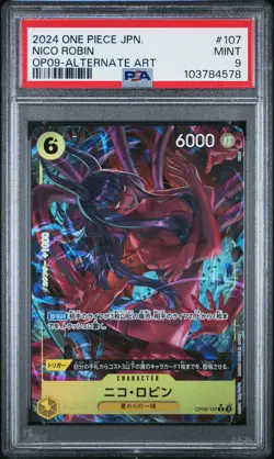 Nico Robin 107 Alternate Art One Piece Japanese PSA 9 - Image 1
