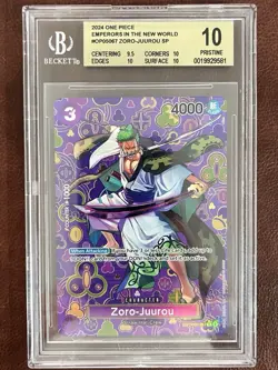 2024 ONE PIECE EMPERORS IN THE NEW WORLD SP #OP05067 ZORO-JUUROU BGS 10 - Image 1